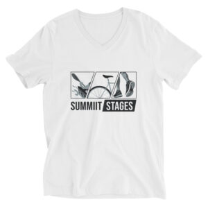 SUMMIIT STAGES - Unisex Short Sleeve V-Neck T-Shirt
