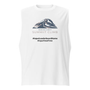 SUMMIIT Climb 2026 - Muscle Shirt Mauna Kea GRY-PNK (Customizable)