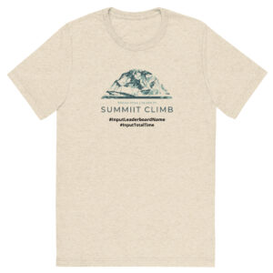 SUMMIIT Climb 2026 - Short Sleeve T-shirt  Broad Peak LGHT-DRK-GRN (Customizable)