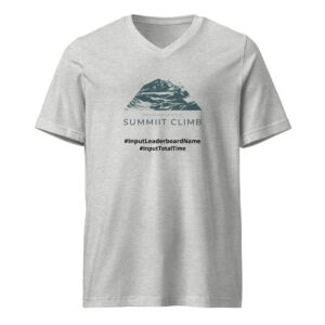 SUMMIIT Climb 2026 - Unisex Short Sleeve V-Neck T-Shirt Haleakala LGHT-DRK-GRN (Customizable)