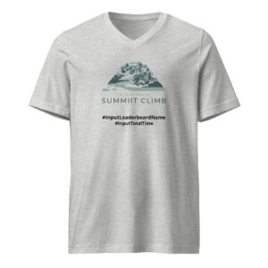 SUMMIIT Climb 2026 - Unisex Short Sleeve V-Neck T-Shirt St.Elias LGHT-DRK-GRN (Customizable)