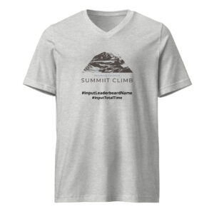 SUMMIIT Climb 2026 - Unisex Short Sleeve V-Neck T-Shirt Haleakala BLU-BRWN (Customizable)