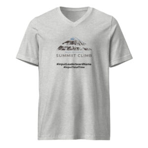SUMMIIT Climb 2026 - Unisex Short Sleeve V-Neck T-Shirt Mauna Loa BLU-BRWN (Customizable)