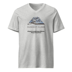 SUMMIIT Climb 2026 - Unisex Short Sleeve V-Neck T-Shirt St.Elias BLU-BRWN (Customizable)
