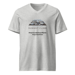 SUMMIIT Climb 2026 - Unisex Short Sleeve V-Neck T-Shirt Kilimanjaro BLU-BRWN (Customizable)
