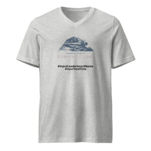 SUMMIIT Climb 2026 - Unisex Short Sleeve V-Neck T-Shirt Haleakala GRY-PNK (Customizable)