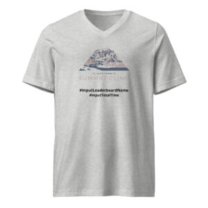SUMMIIT Climb 2026 - Unisex Short Sleeve V-Neck T-Shirt St.Elias GRY-PNK (Customizable)