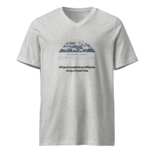 SUMMIIT Climb 2026 - Unisex Short Sleeve V-Neck T-Shirt Kilimanjaro GRY-PNK (Customizable)