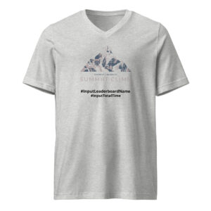 SUMMIIT Climb 2026 - Unisex Short Sleeve V-Neck T-Shirt Everest GRY-PNK (Customizable)