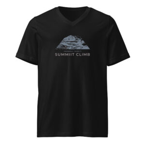 SUMMIIT Climb 2026 - Unisex Short Sleeve V-Neck T-Shirt Haleakala GRY-PNK