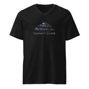SUMMIIT Climb 2026 - Unisex Short Sleeve V-Neck T-Shirt Mauna Loa GRY-PNK