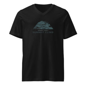 SUMMIIT Climb 2026 - Unisex Short Sleeve V-Neck T-Shirt Haleakala LGHT-DRK-GRN
