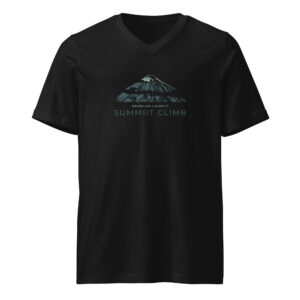 SUMMIIT Climb 2026 - Unisex Short Sleeve V-Neck T-Shirt Mauna Loa LGHT-DRK-GRN