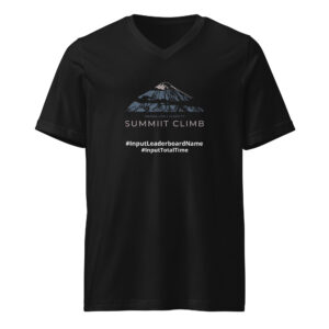 SUMMIIT Climb 2026 - Unisex Short Sleeve V-Neck T-Shirt Mauna Loa GRY-PNK (Customizable)