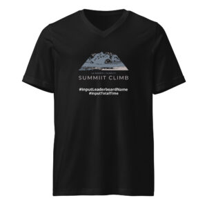 SUMMIIT Climb 2026 - Unisex Short Sleeve V-Neck T-Shirt La Muerte GRY-PNK (Customizable)