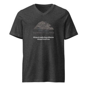 SUMMIIT Climb 2026 - Unisex Short Sleeve V-Neck T-Shirt Haleakala BLU-BRWN (Customizable)