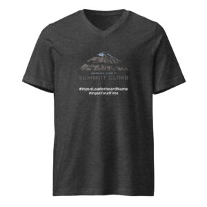 SUMMIIT Climb 2026 - Unisex Short Sleeve V-Neck T-Shirt Mauna Loa BLU-BRWN (Customizable)