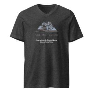 SUMMIIT Climb 2026 - Unisex Short Sleeve V-Neck T-Shirt St.Elias BLU-BRWN (Customizable)