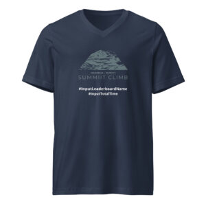 SUMMIIT Climb 2026 - Unisex Short Sleeve V-Neck T-Shirt Haleakala LGHT-DRK-GRN (Customizable)