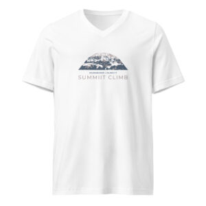 SUMMIIT Climb 2026 - Unisex Short Sleeve V-Neck T-Shirt Kilimanjaro GRY-PNK