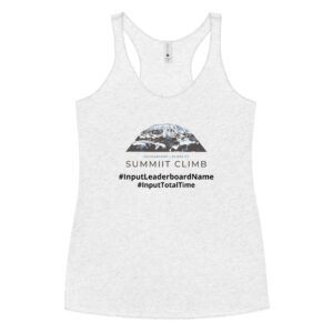 SUMMIIT Climb 2026 - Womens Racerback Kilimanjaro BLU-BRWN (Customizable)
