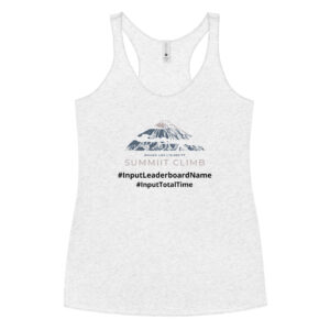 SUMMIIT Climb 2026 - Womens Racerback Mauna Loa GRY-PNK (Customizable)