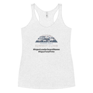 SUMMIIT Climb 2026 - Womens Racerback Kilimanjaro GRY-PNK (Customizable)