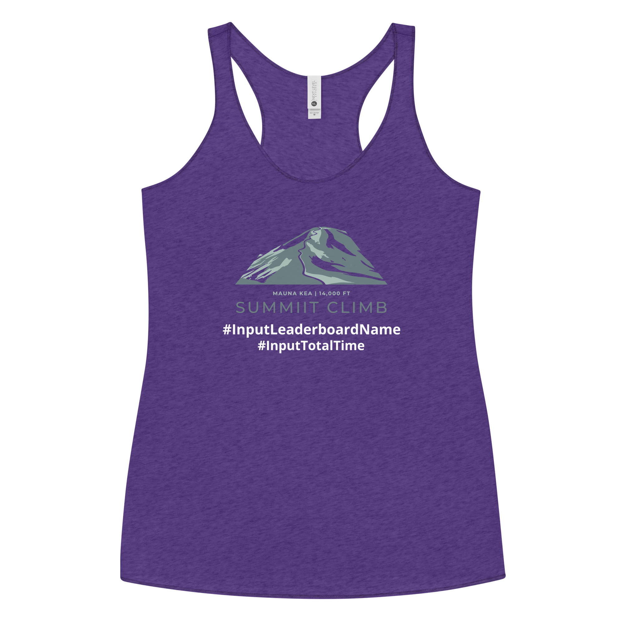 SUMMIIT Climb 2026 - Womens Racerback Mauna Kea LGHT-DRK-GRN (Customizable) - Image 3