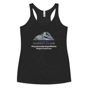 SUMMIIT Climb 2026 - Womens Racerback Mauna Kea GRY-PNK (Customizable)
